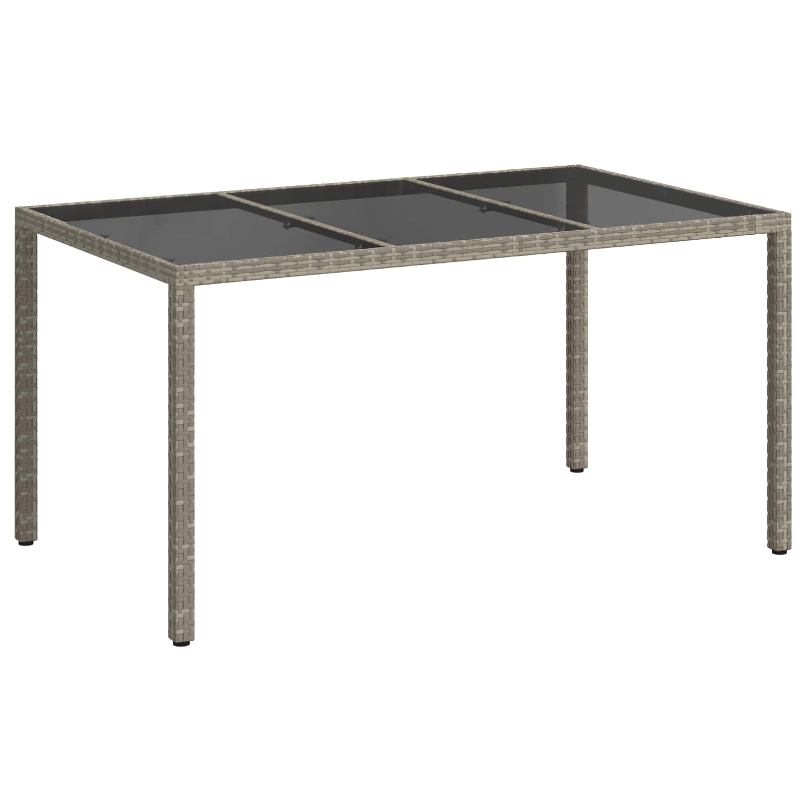 Sodo stalas Pilka 150 x 90 x 75 cm poliratanas