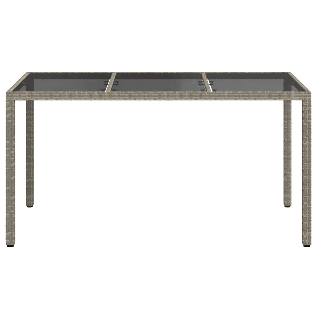 Sodo stalas Pilka 150 x 90 x 75 cm poliratanas