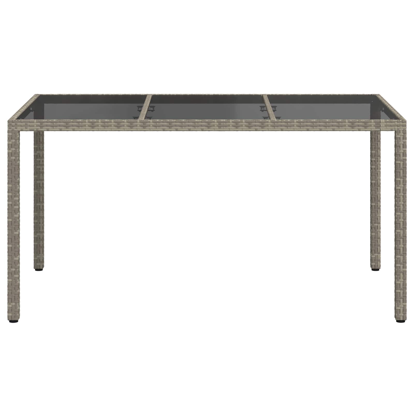 Sodo stalas Pilka 150 x 90 x 75 cm poliratanas
