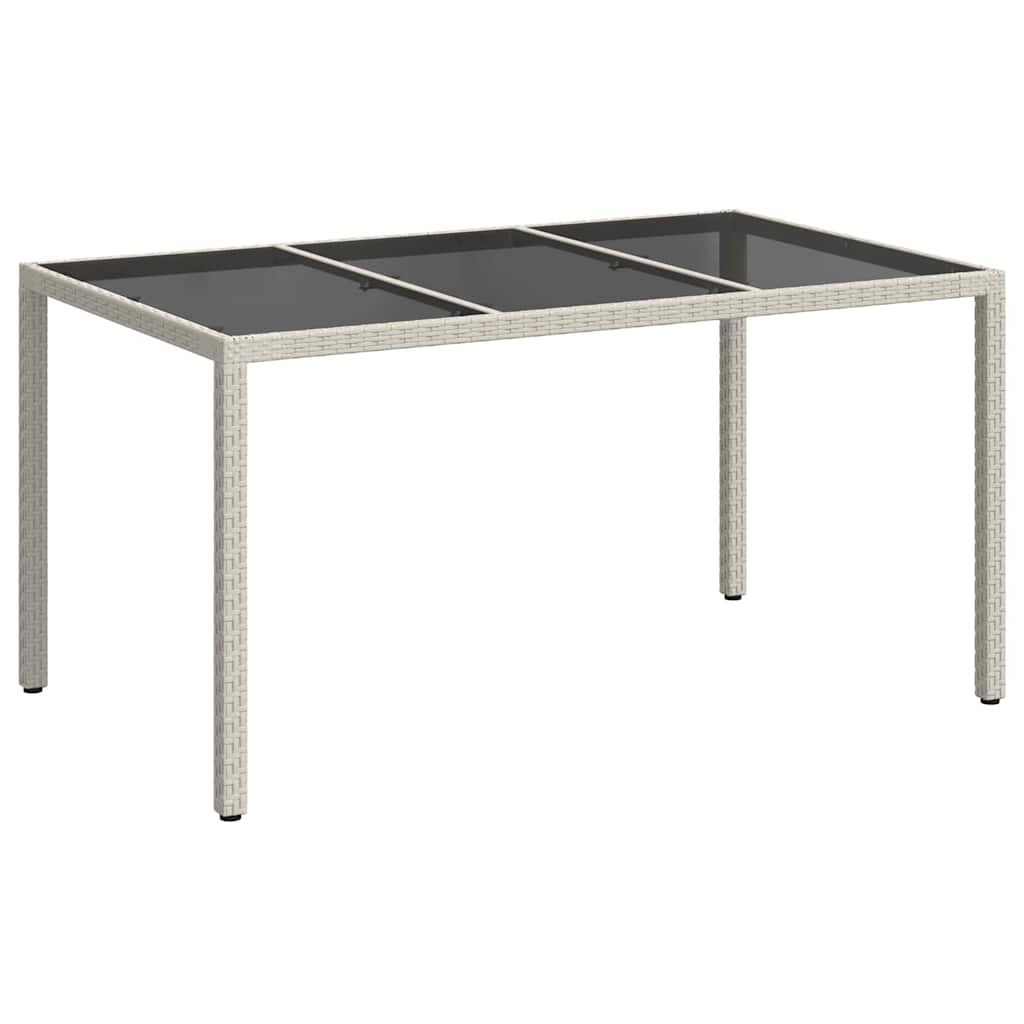 Dārza pusdienu galds Balts 150 x 90 x 75 cm Poliratāns