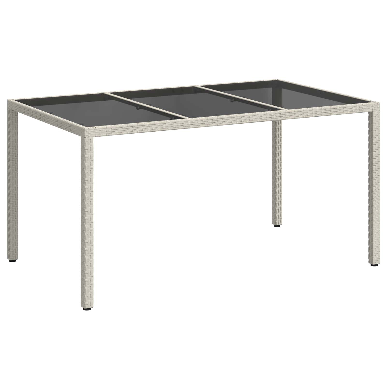 Dārza pusdienu galds Balts 150 x 90 x 75 cm Poliratāns