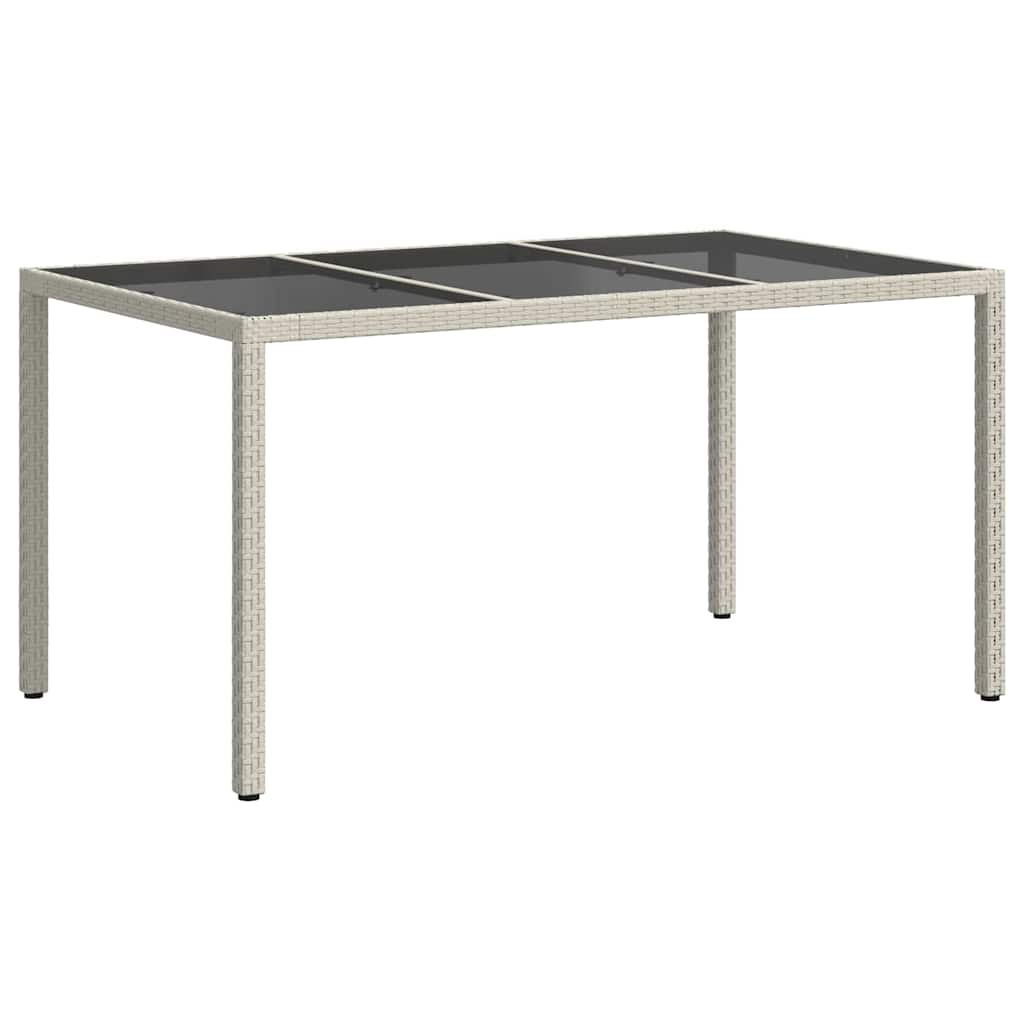 Dārza pusdienu galds Balts 150 x 90 x 75 cm Poliratāns