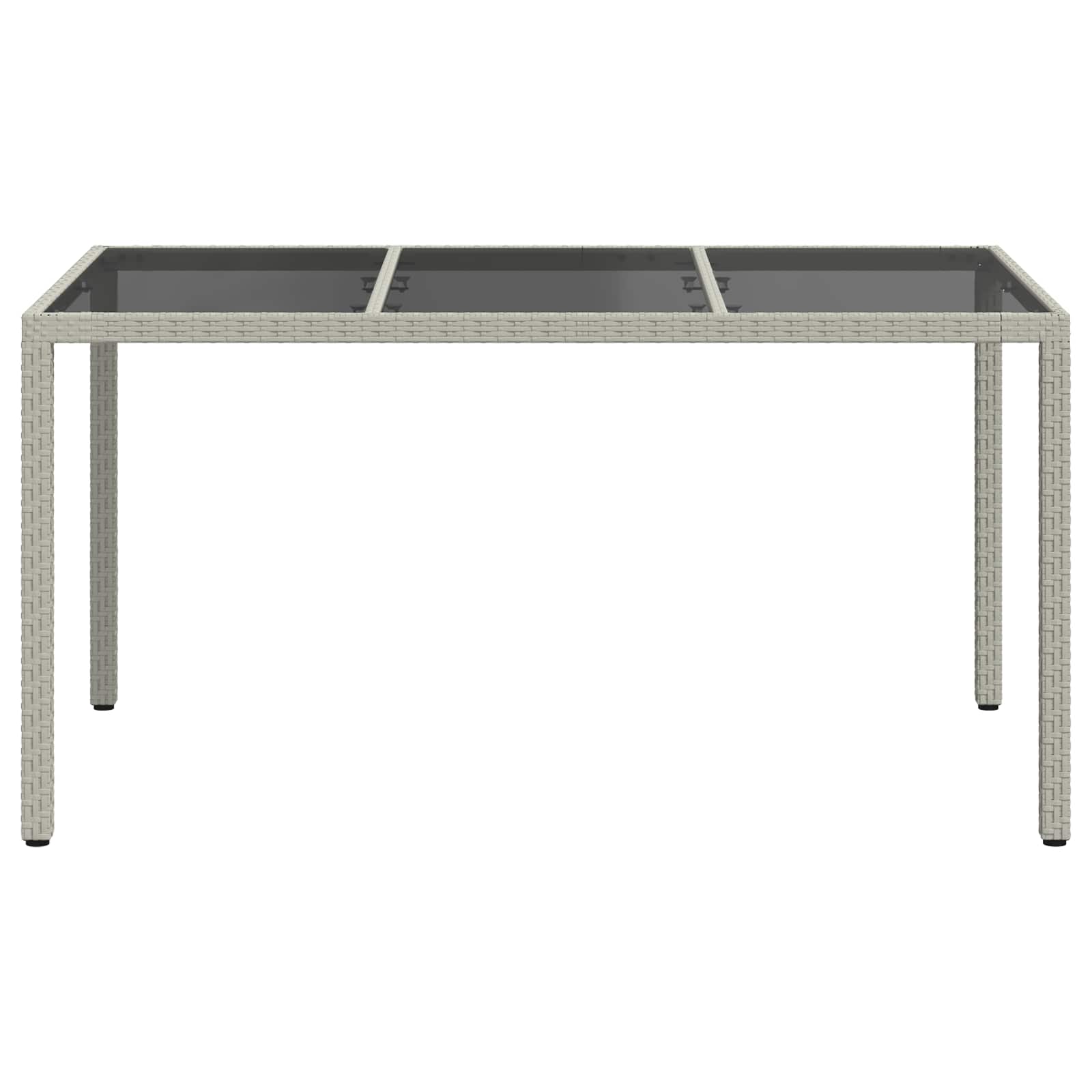 Dārza pusdienu galds Balts 150 x 90 x 75 cm Poliratāns