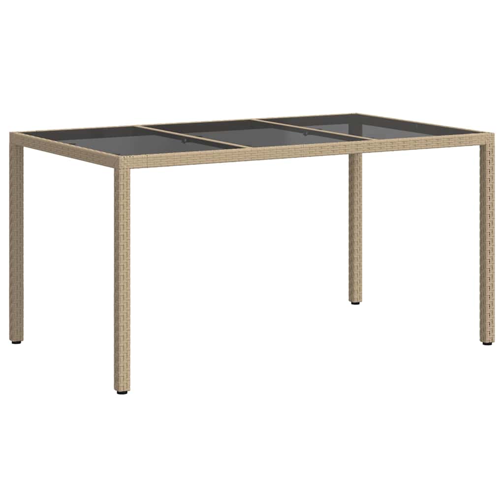 Sodo stalas Smėlio 150 x 90 x 75 cm poliratanas