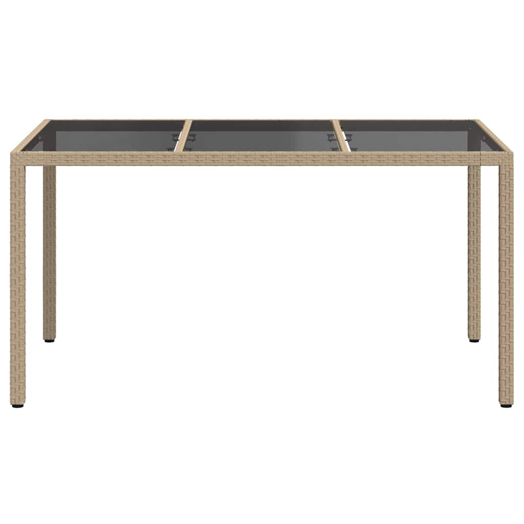 Sodo stalas Smėlio 150 x 90 x 75 cm poliratanas