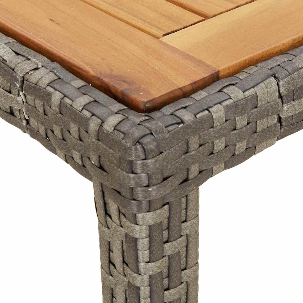 Sodo valgymo stalas Pilka 150 x 90 x 75 cm Poli ratanas