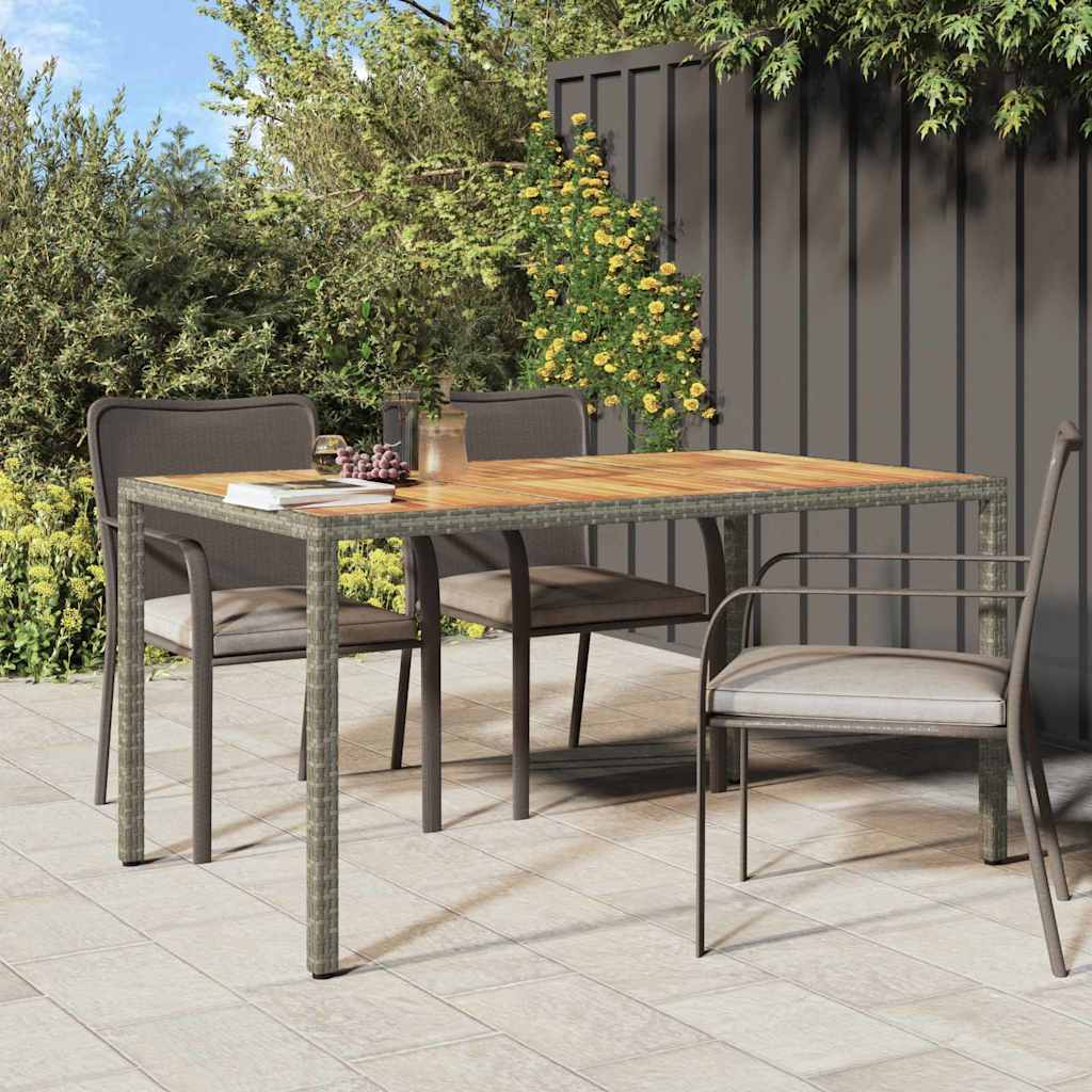 Sodo valgymo stalas Pilka 150 x 90 x 75 cm Poli ratanas