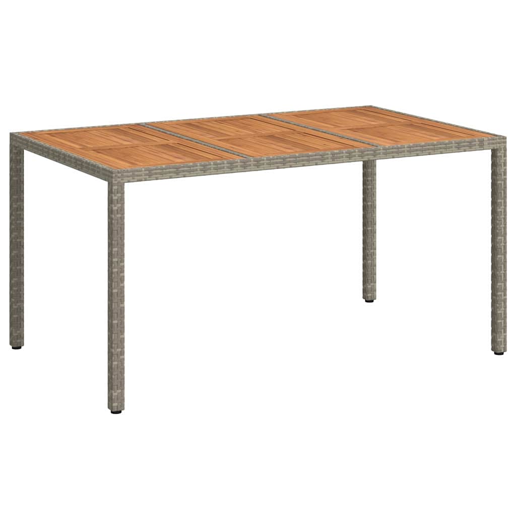 Sodo valgymo stalas Pilka 150 x 90 x 75 cm Poli ratanas