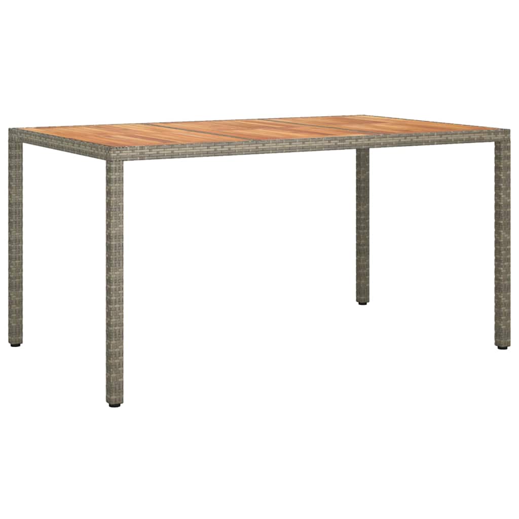 Sodo valgymo stalas Pilka 150 x 90 x 75 cm Poli ratanas