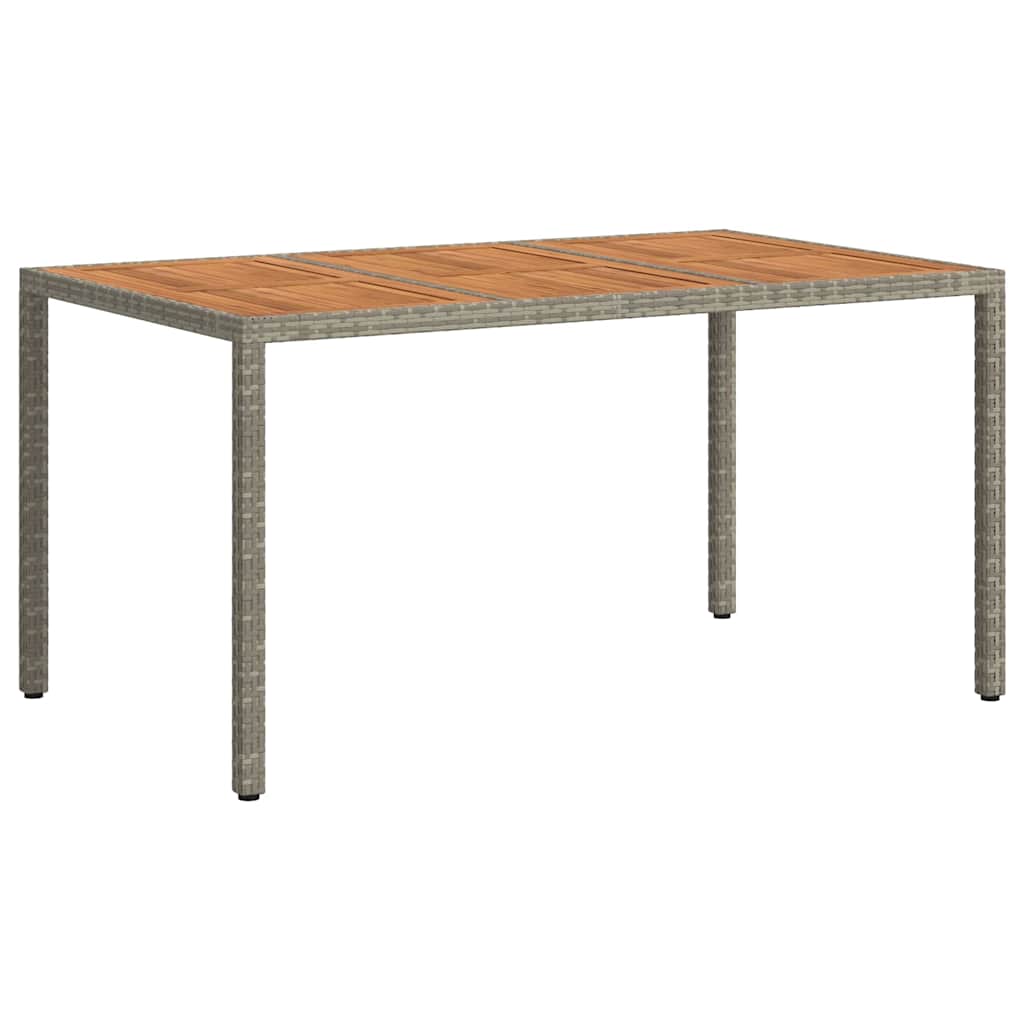 Sodo valgymo stalas Pilka 150 x 90 x 75 cm Poli ratanas
