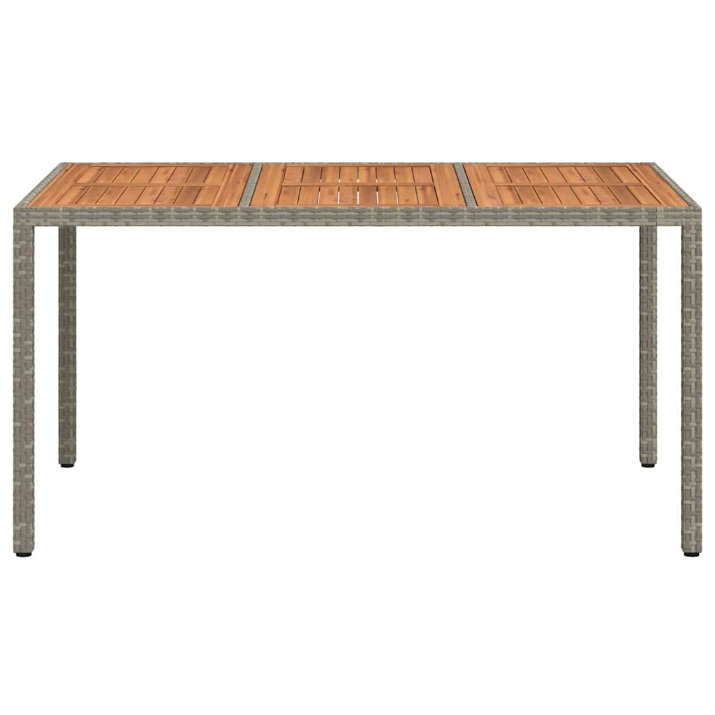 Sodo valgymo stalas Pilka 150 x 90 x 75 cm Poli ratanas