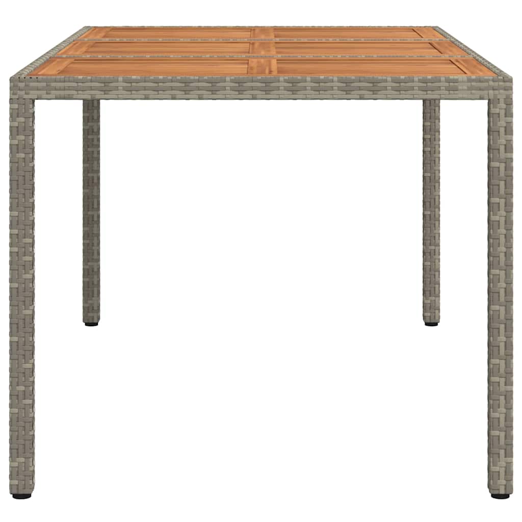 Sodo valgymo stalas Pilka 150 x 90 x 75 cm Poli ratanas