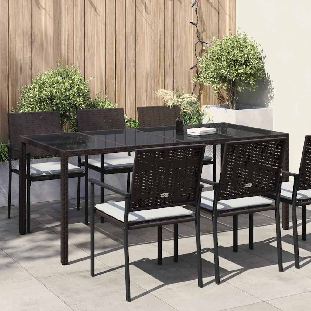 Dārza galds Brūns 190 x 90 x 75 cm poliuretāns