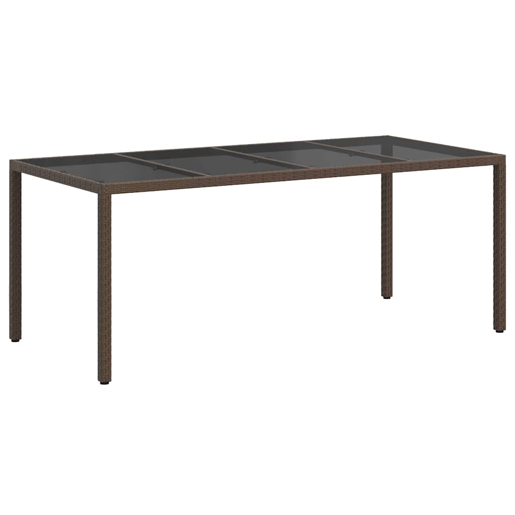 Dārza galds Brūns 190 x 90 x 75 cm poliuretāns