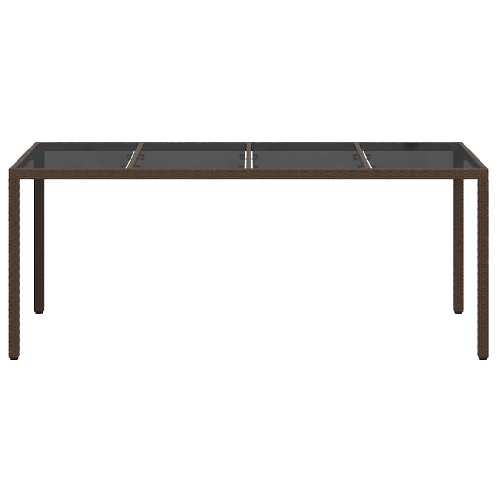 Dārza galds Brūns 190 x 90 x 75 cm poliuretāns