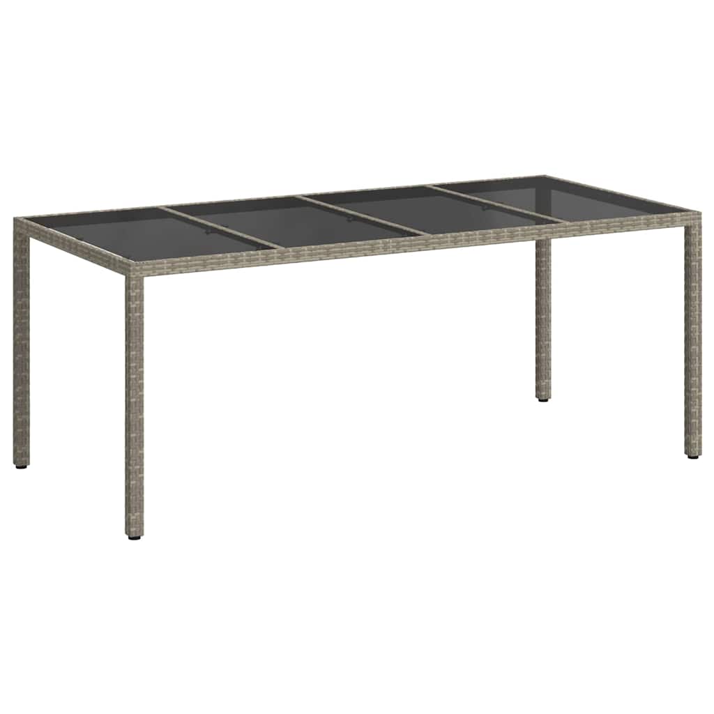 Dārza galds Pelēks 190 x 90 x 75 cm polirotangs