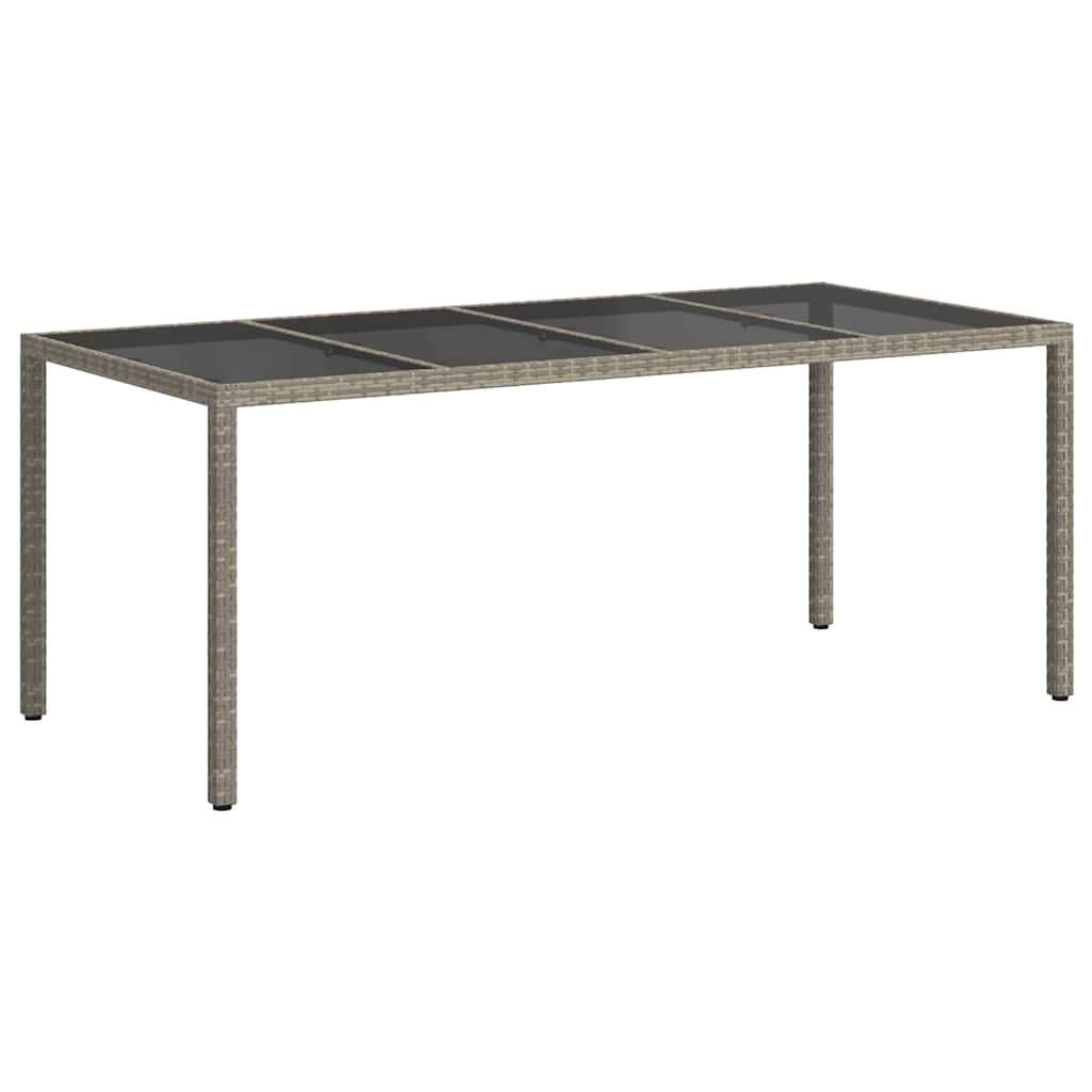 Dārza galds Pelēks 190 x 90 x 75 cm polirotangs