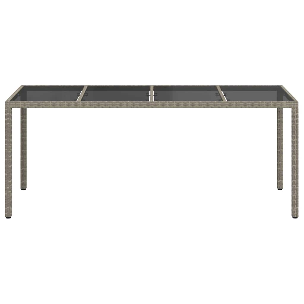 Dārza galds Pelēks 190 x 90 x 75 cm polirotangs