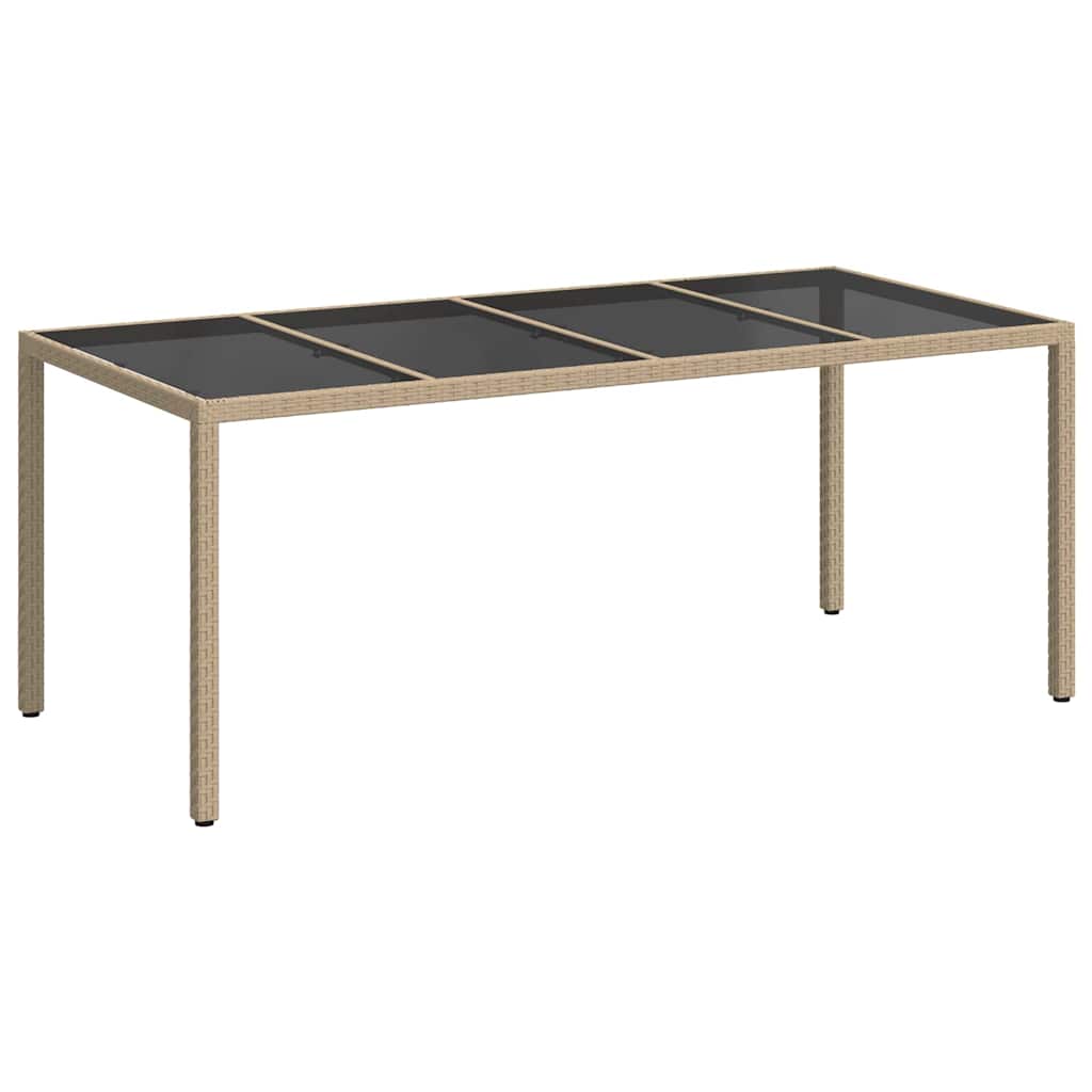 Sodo stalas Smėlio 190 x 90 x 75 cm poliratanas