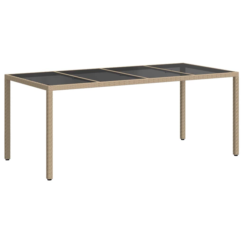 Sodo stalas Smėlio 190 x 90 x 75 cm poliratanas