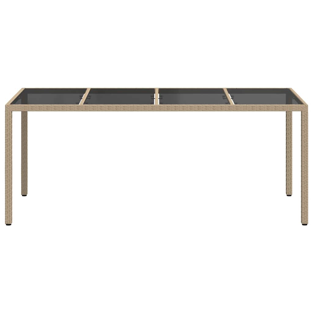 Sodo stalas Smėlio 190 x 90 x 75 cm poliratanas