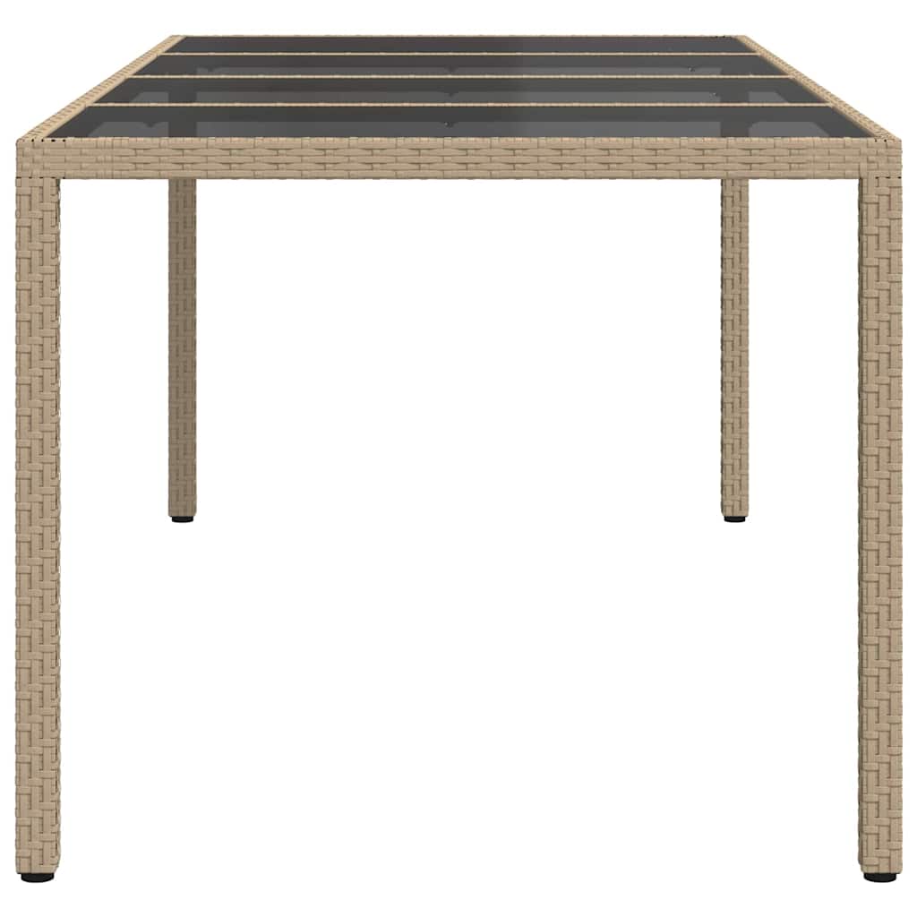Sodo stalas Smėlio 190 x 90 x 75 cm poliratanas