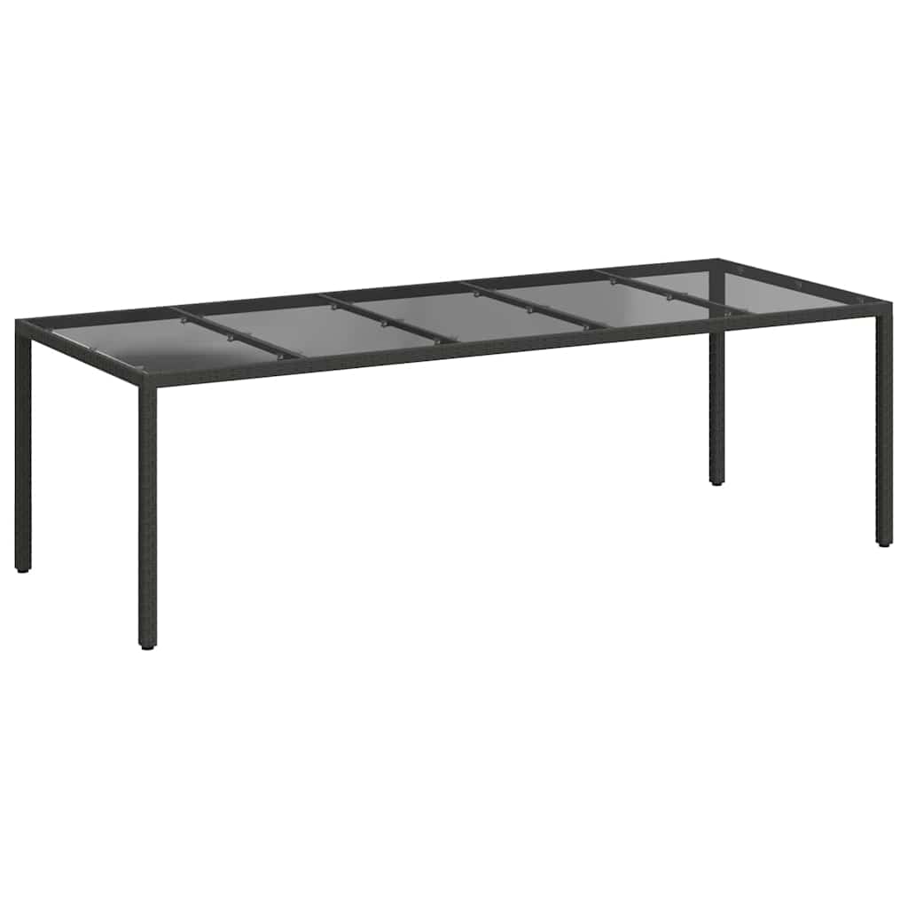 Grin black garden dining table 250 x 100 x 75 cm