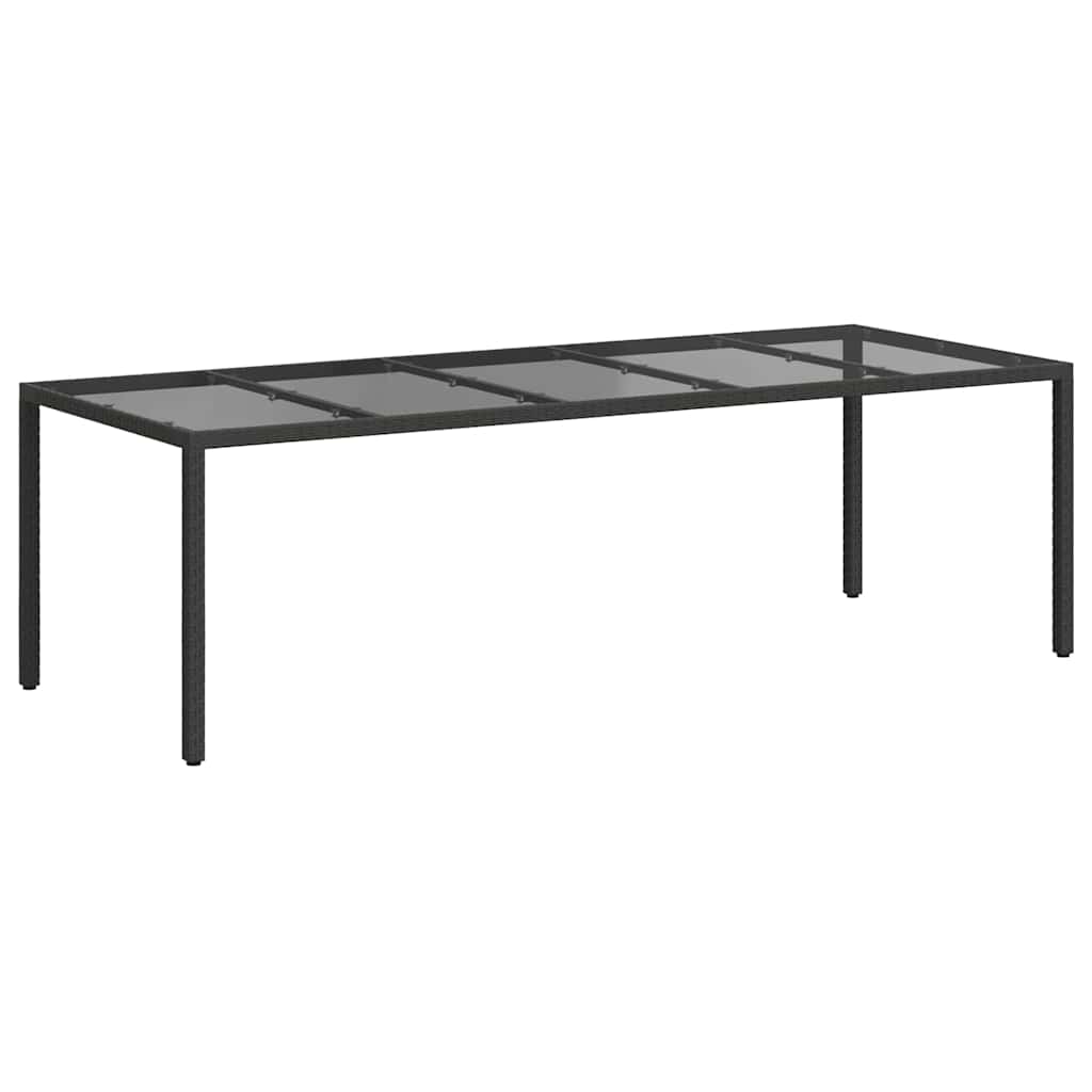Grin black garden dining table 250 x 100 x 75 cm
