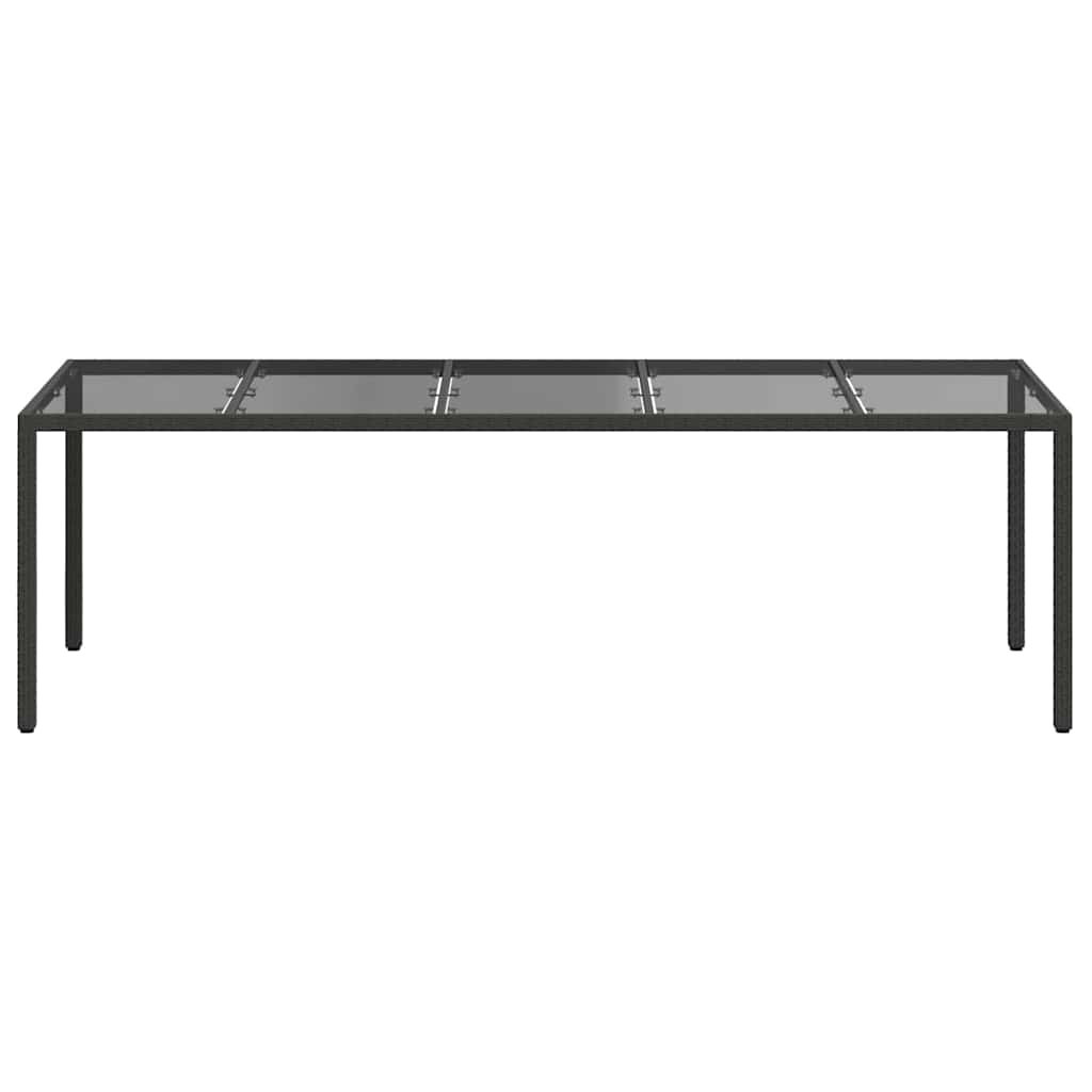 Grin black garden dining table 250 x 100 x 75 cm