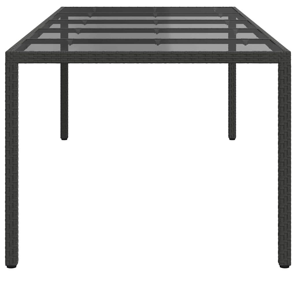 Grin black garden dining table 250 x 100 x 75 cm