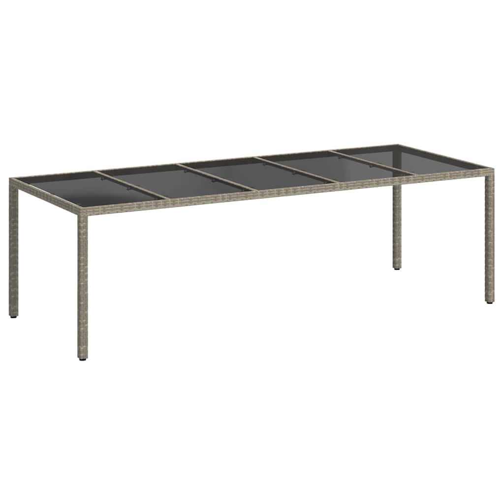 Sodo valgymo stalas Pilka 250 x 100 x 75 cm Poli ratanas