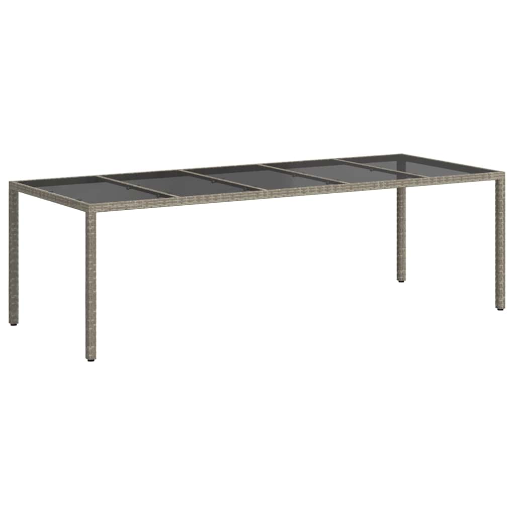 Sodo valgymo stalas Pilka 250 x 100 x 75 cm Poli ratanas
