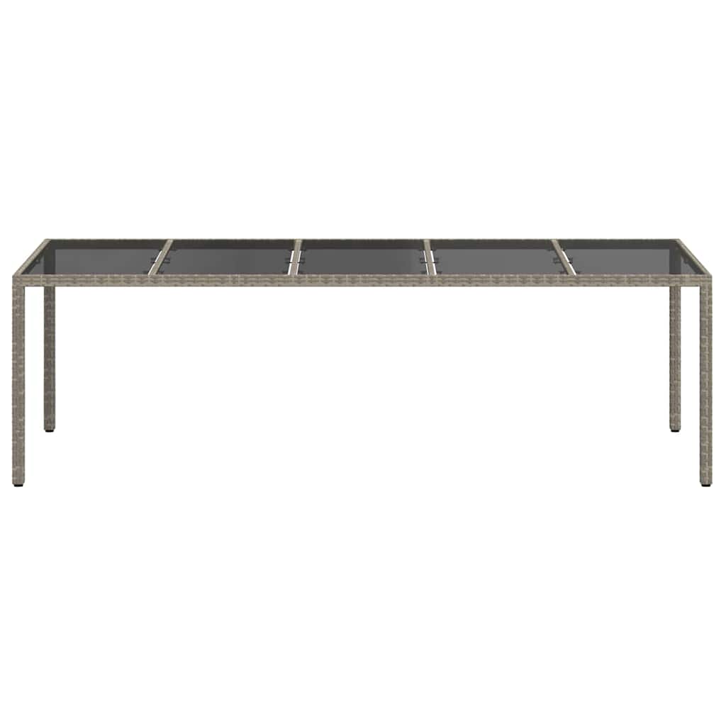Sodo valgymo stalas Pilka 250 x 100 x 75 cm Poli ratanas