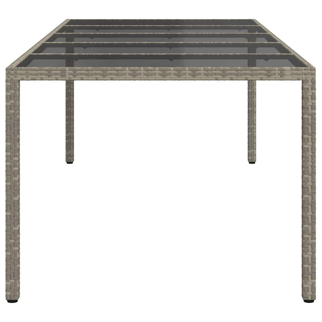 Sodo valgymo stalas Pilka 250 x 100 x 75 cm Poli ratanas