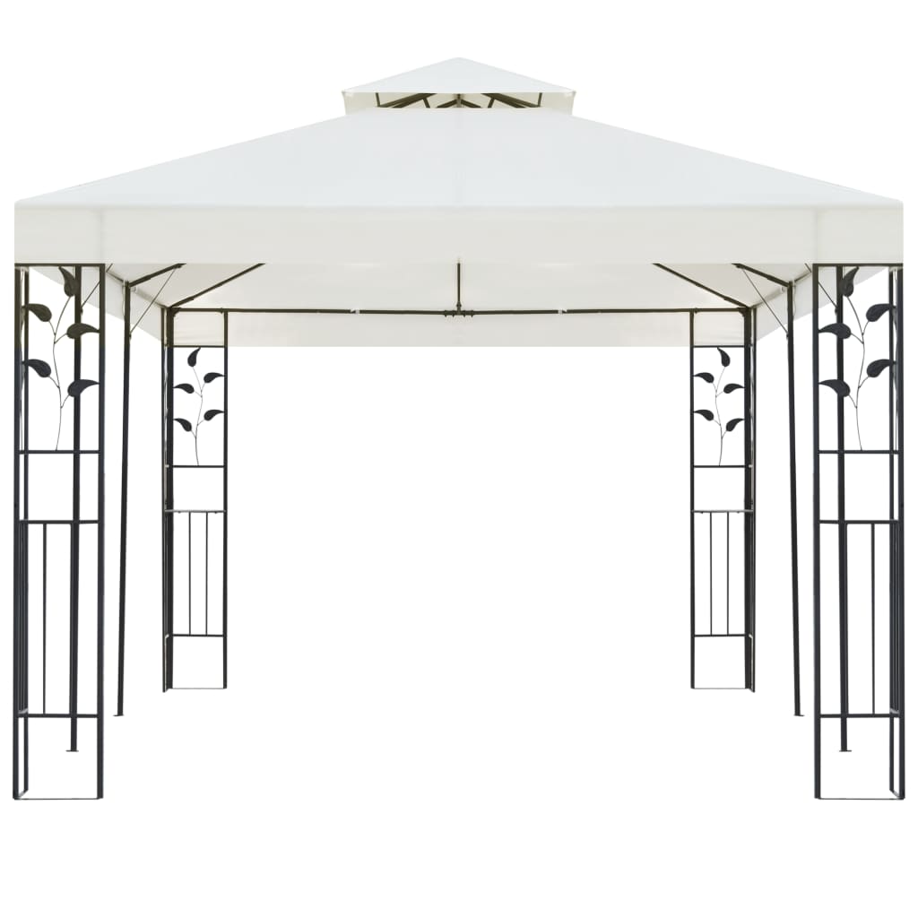 Pavėsinė dvigubu stogu TERRA, balta, 6x3m