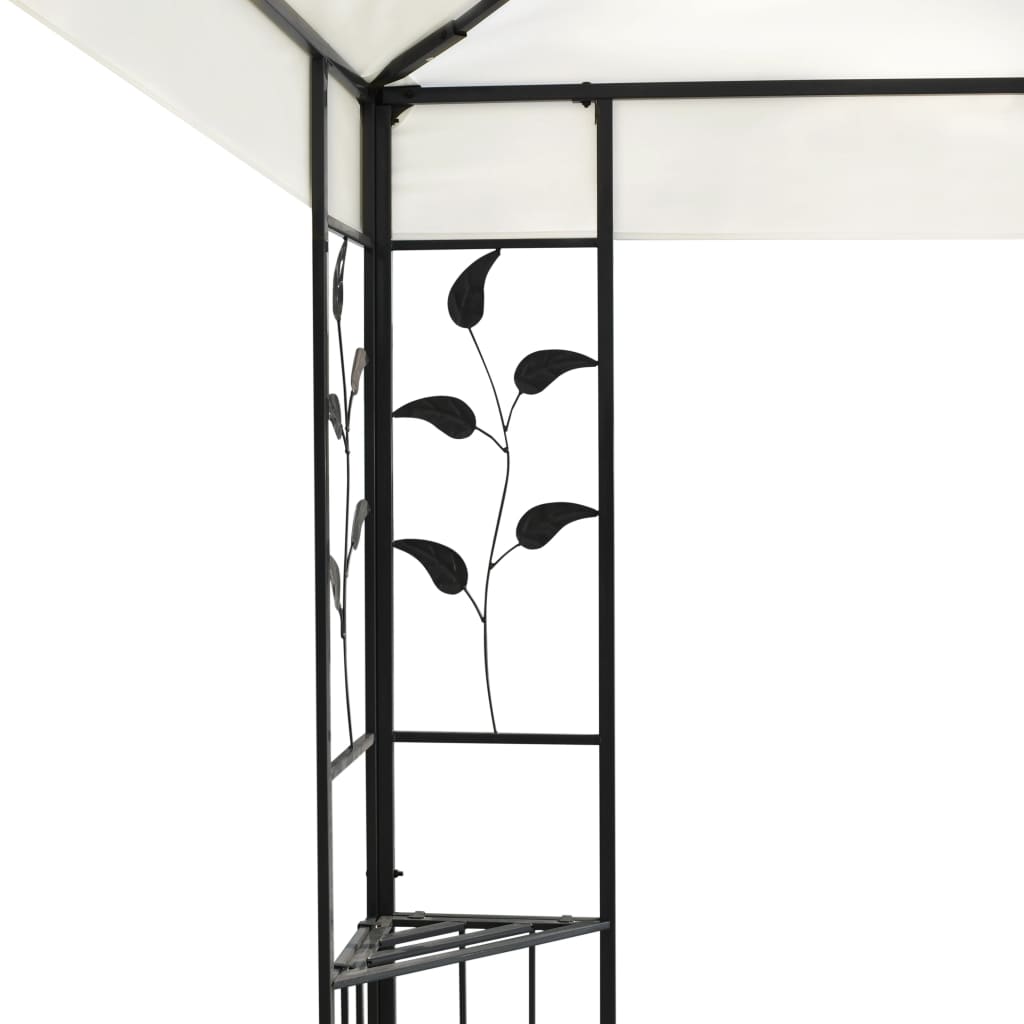 Pavėsinė dvigubu stogu TERRA, balta, 6x3m