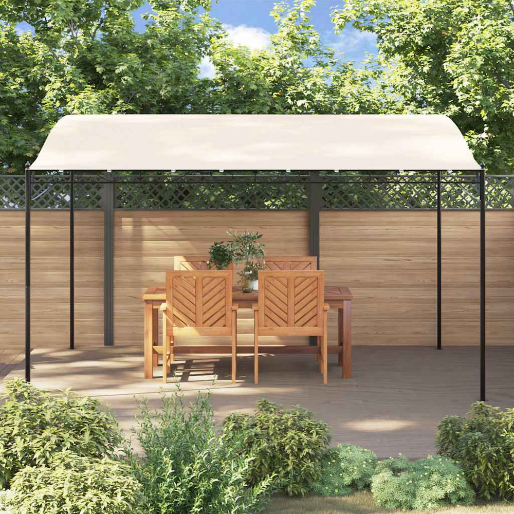 Stoginė, kreminės spalvos, 4x3m, audinys ir plienas, 180g/m²