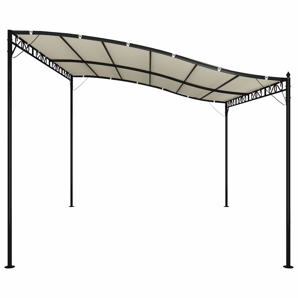 Stoginė, kreminės spalvos, 4x3m, audinys ir plienas, 180g/m²