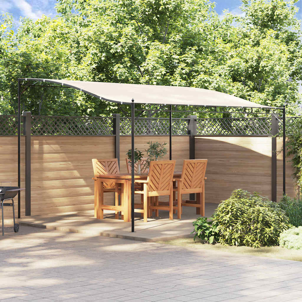 Stoginė, kreminės spalvos, 4x3m, audinys ir plienas, 180g/m²