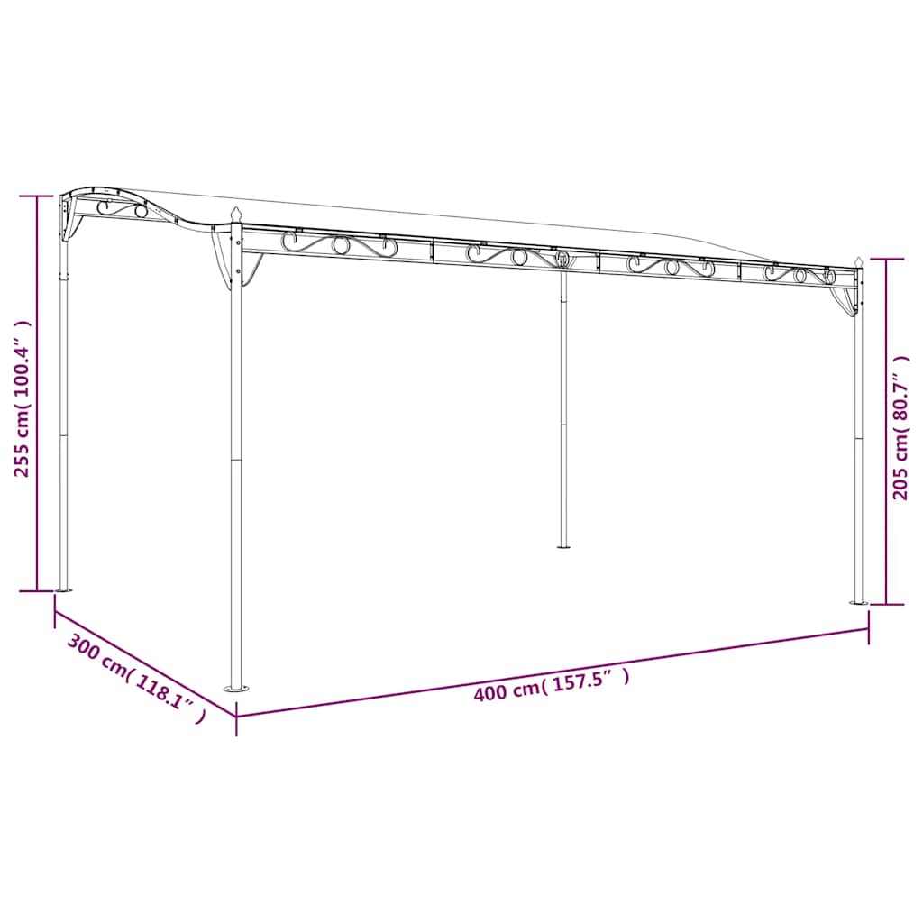 Awning UMBRA, anthracite, 4x3m
