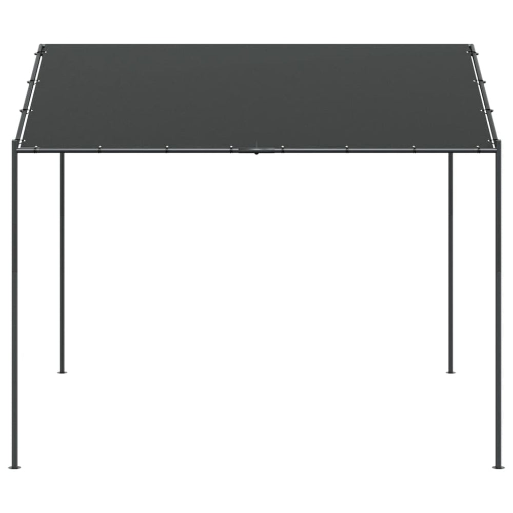 Tentinė palapinė, antracito spalvos, 4x4m, plienas ir audinys