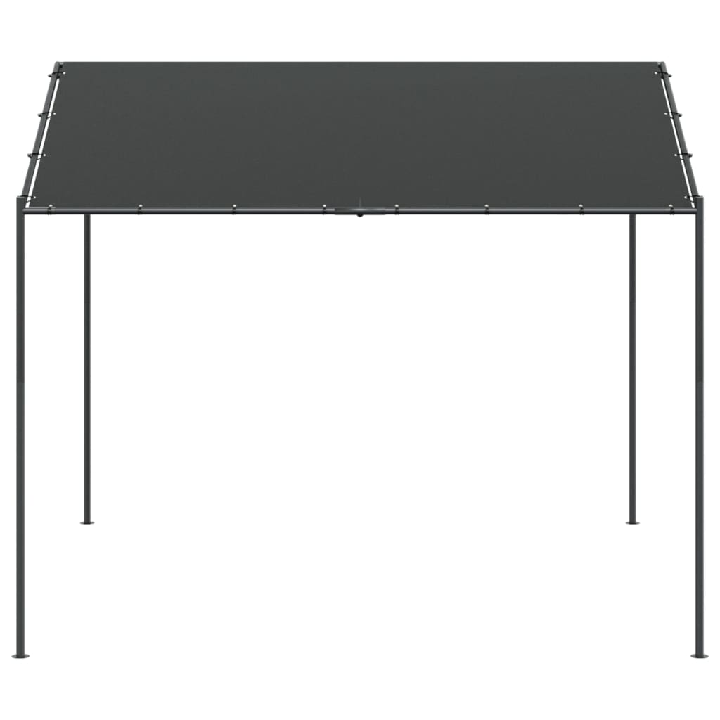 Tentinė palapinė, antracito spalvos, 4x4m, plienas ir audinys