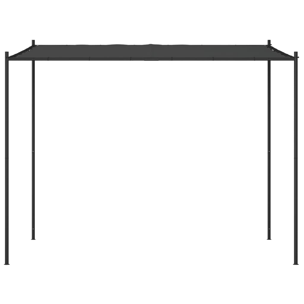 Pavėsinė, antracito spalvos, 3x3m, audinys ir plienas, 180g/m²
