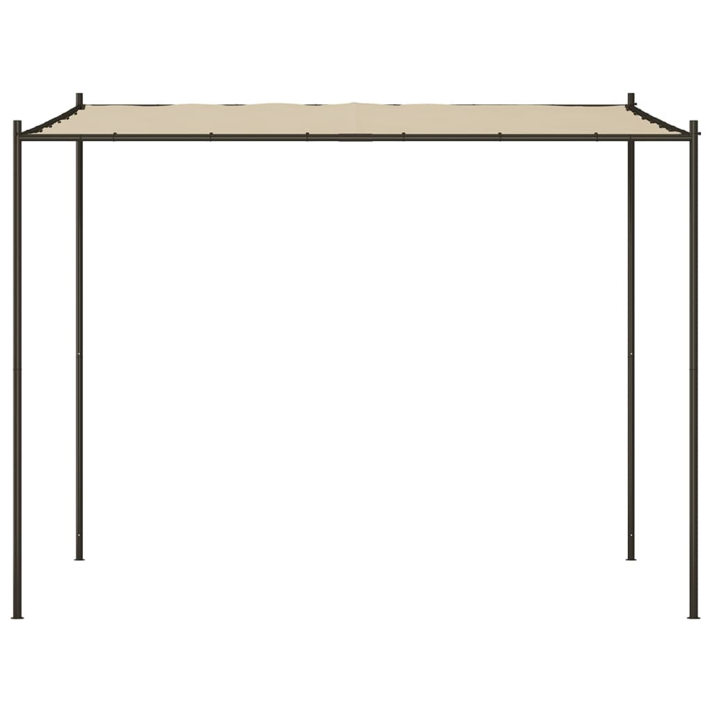 Pavėsinė, smėlio spalvos, 3x3m, audinys ir plienas, 180g/m²