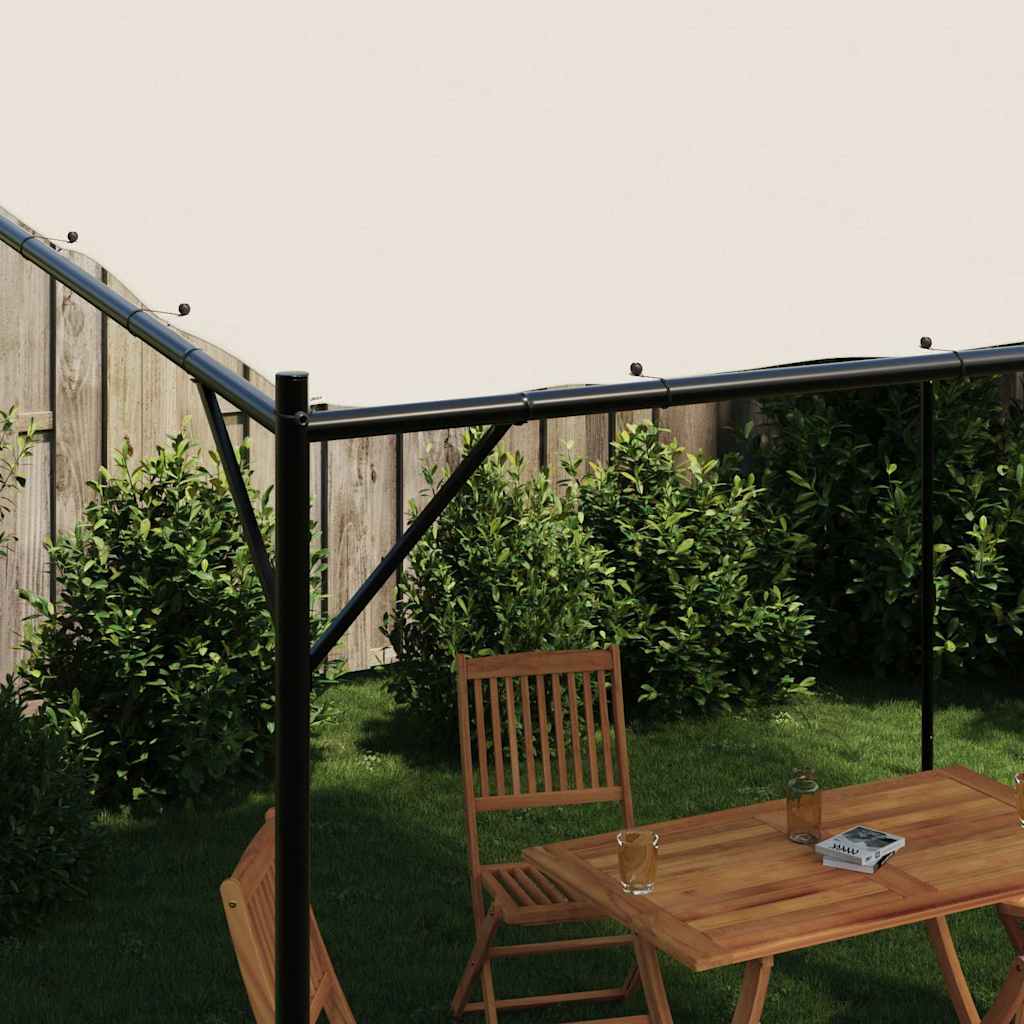 Pavėsinė, baltos spalvos, 4x4m, audinys ir plienas, 180g/m²