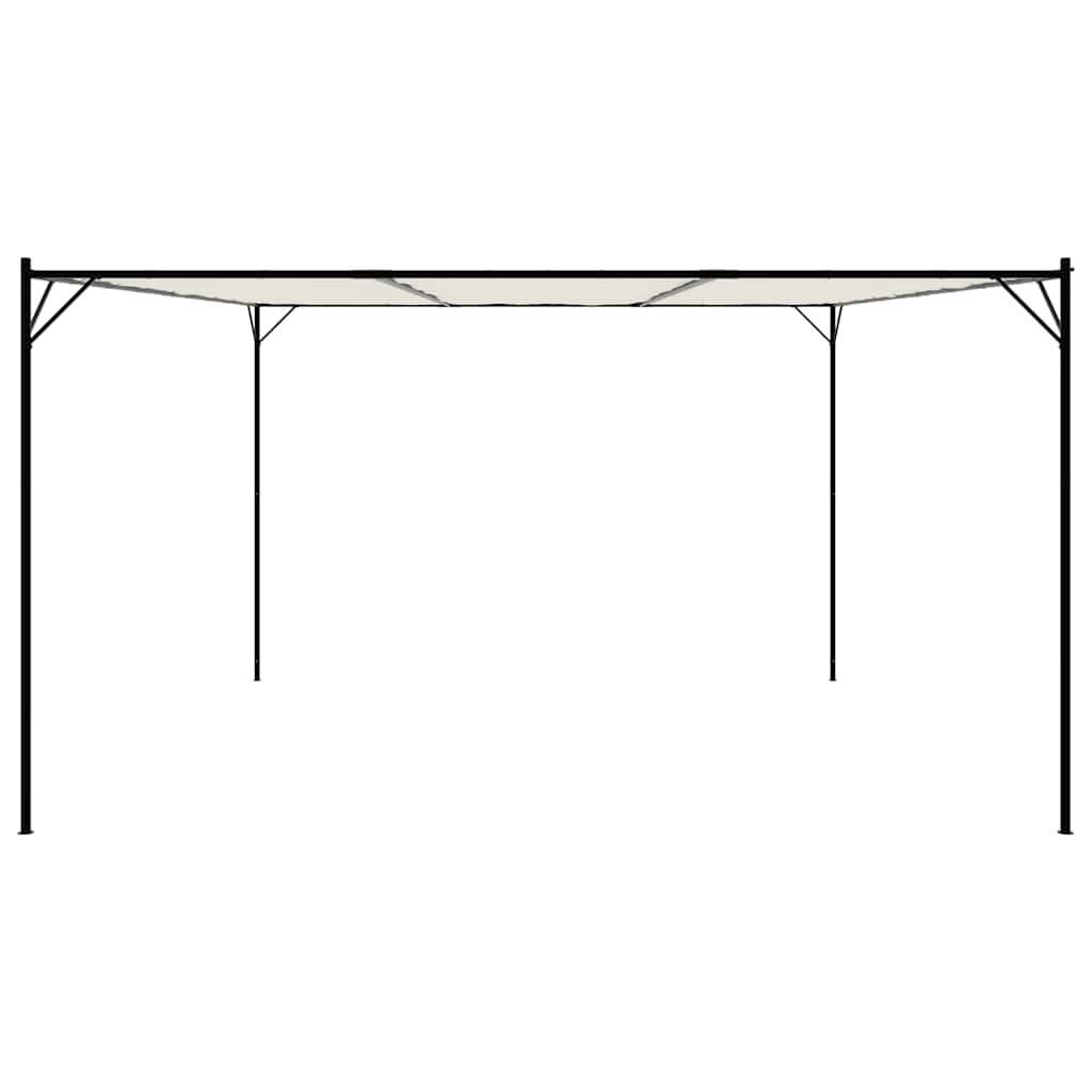 Pavėsinė, baltos spalvos, 4x4m, audinys ir plienas, 180g/m²