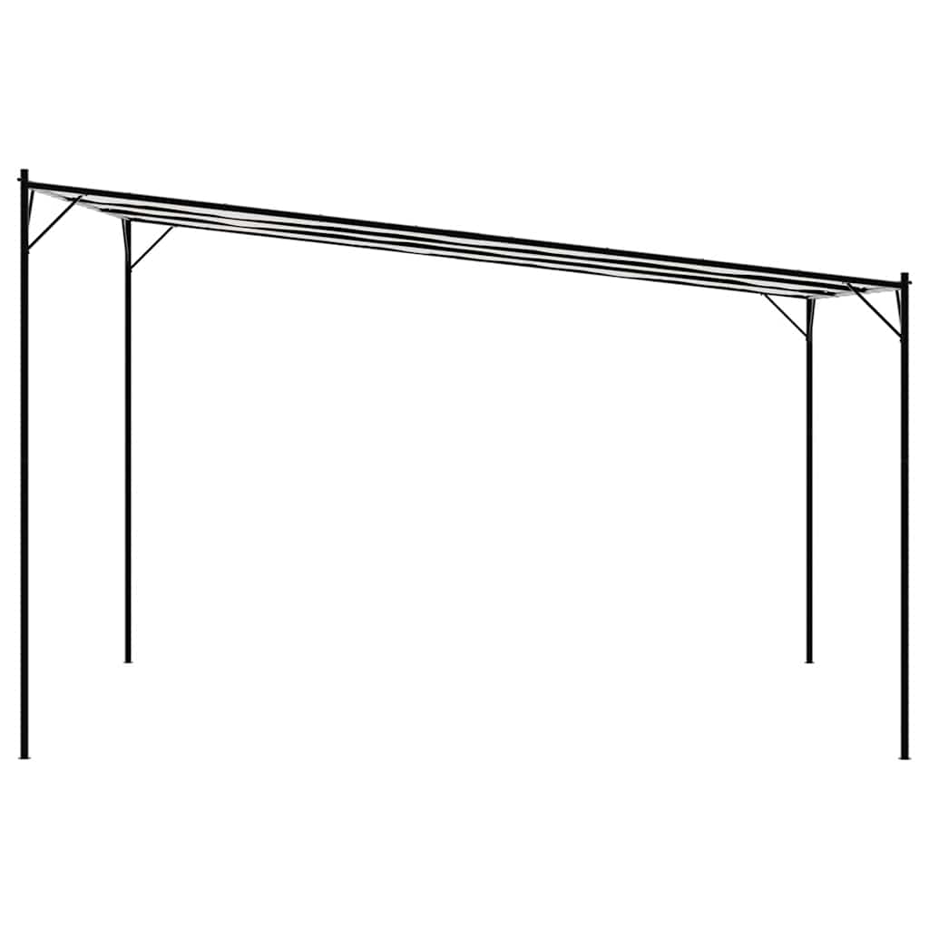 Pavėsinė, baltos spalvos, 4x4m, audinys ir plienas, 180g/m²