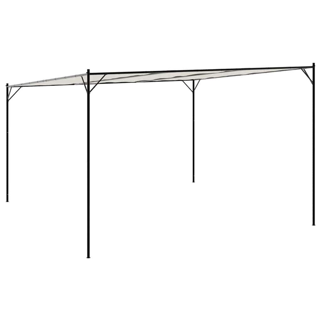 Pavėsinė, baltos spalvos, 4x4m, audinys ir plienas, 180g/m²