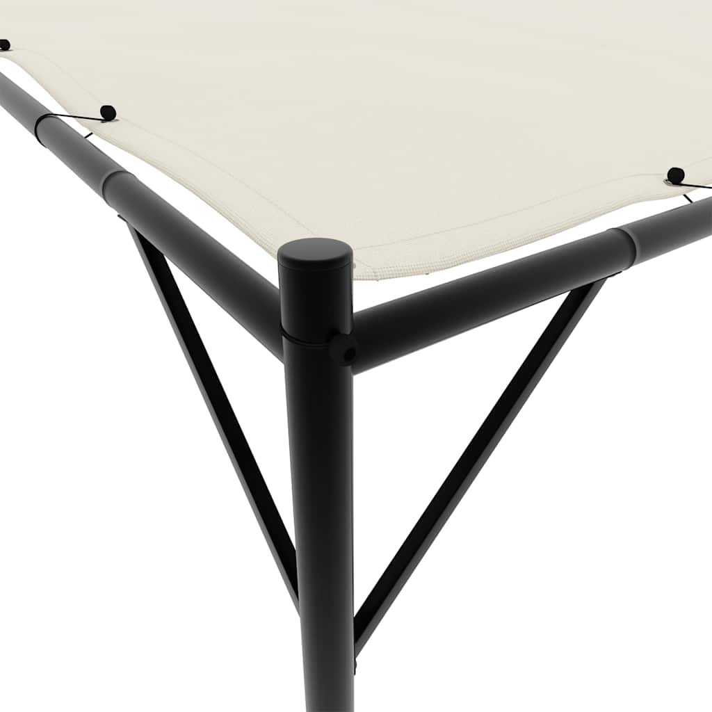 Pavėsinė, baltos spalvos, 4x4m, audinys ir plienas, 180g/m²
