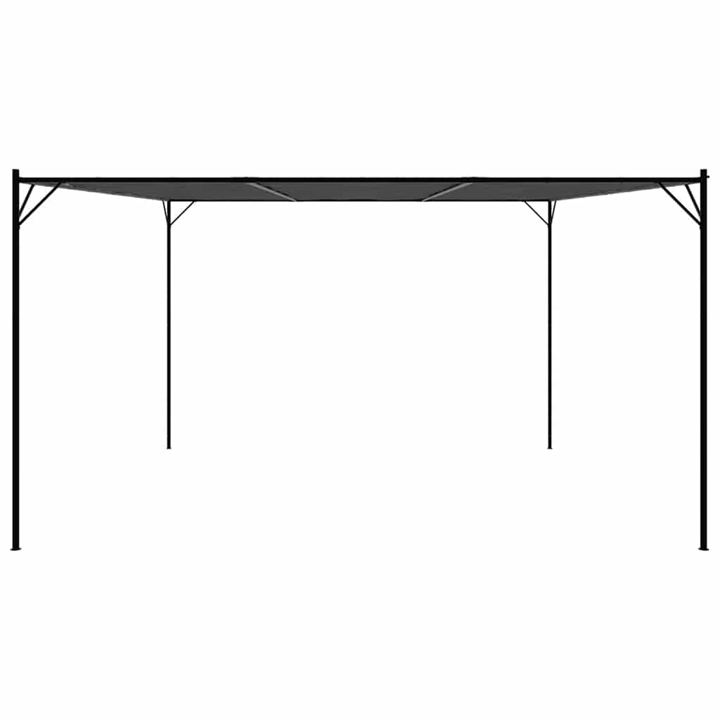 Pavėsinė, antracito spalvos, 4x4m, audinys ir plienas, 180g/m²